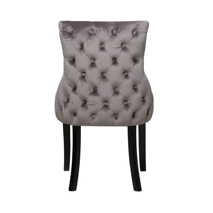 Tufted Back Dining Chair Grey