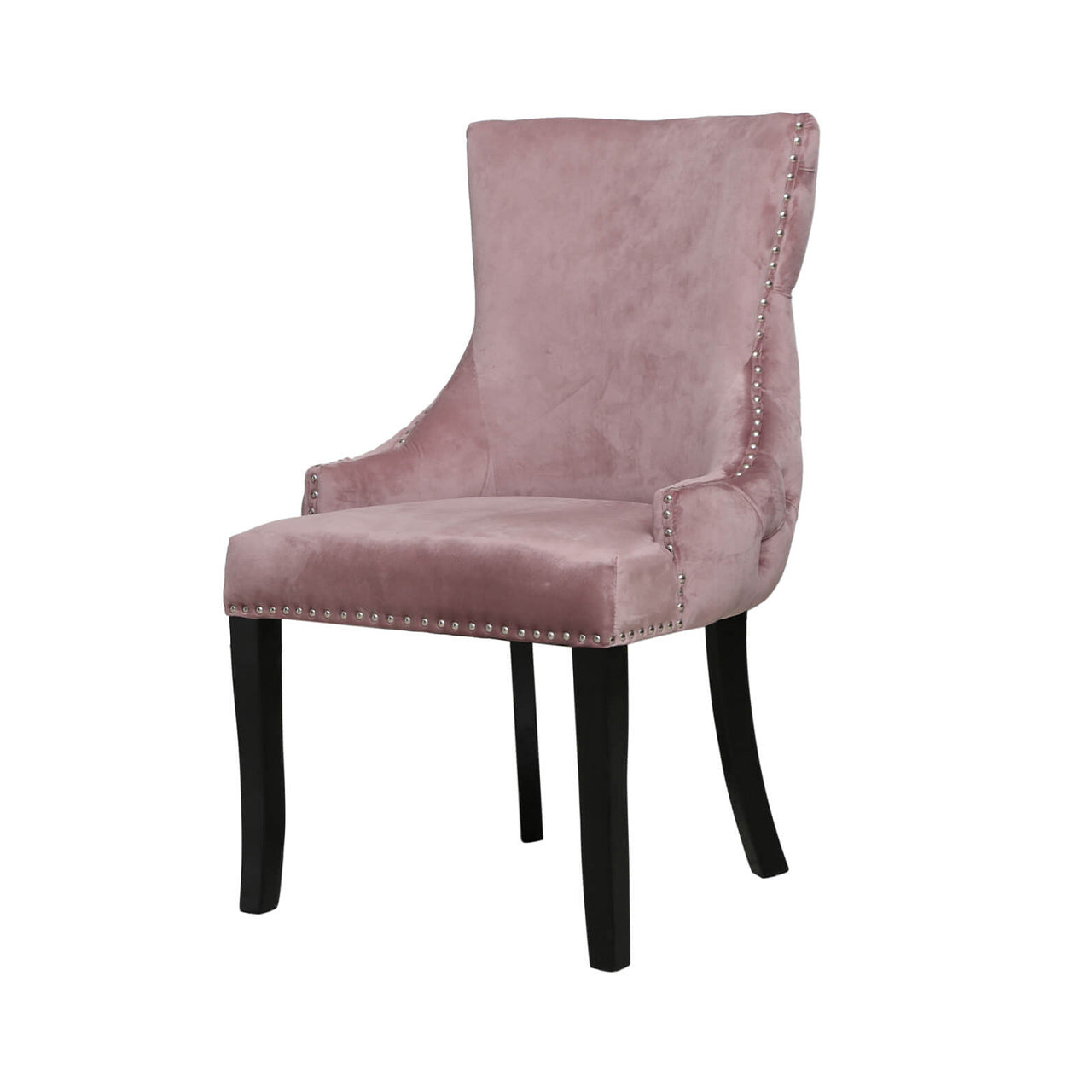 Tufted Back Dining Chair Blush Pink