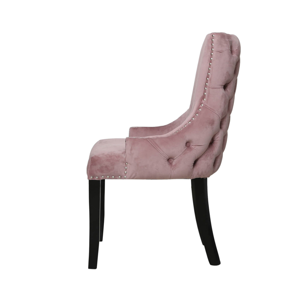 Tufted Back Dining Chair Blush Pink