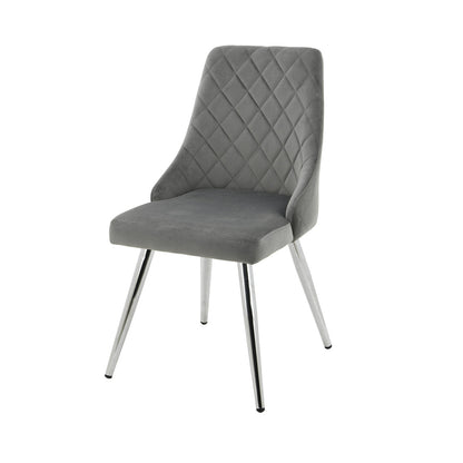 Tiffany Dining Chair Grey Velvet