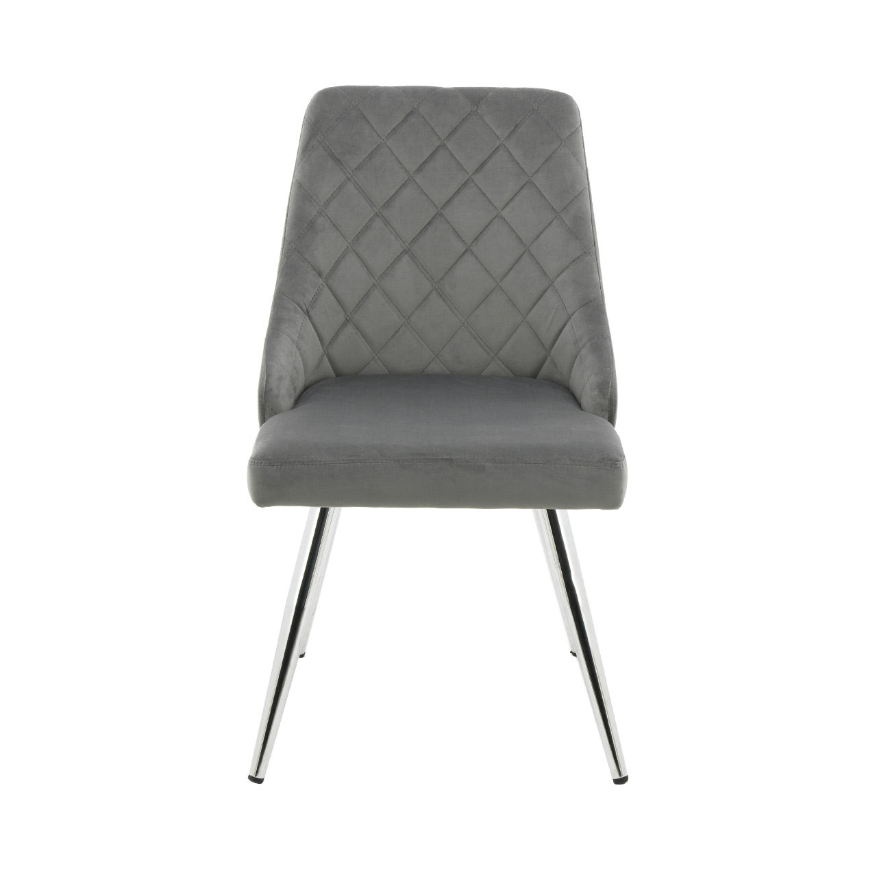 Tiffany Dining Chair Grey Velvet