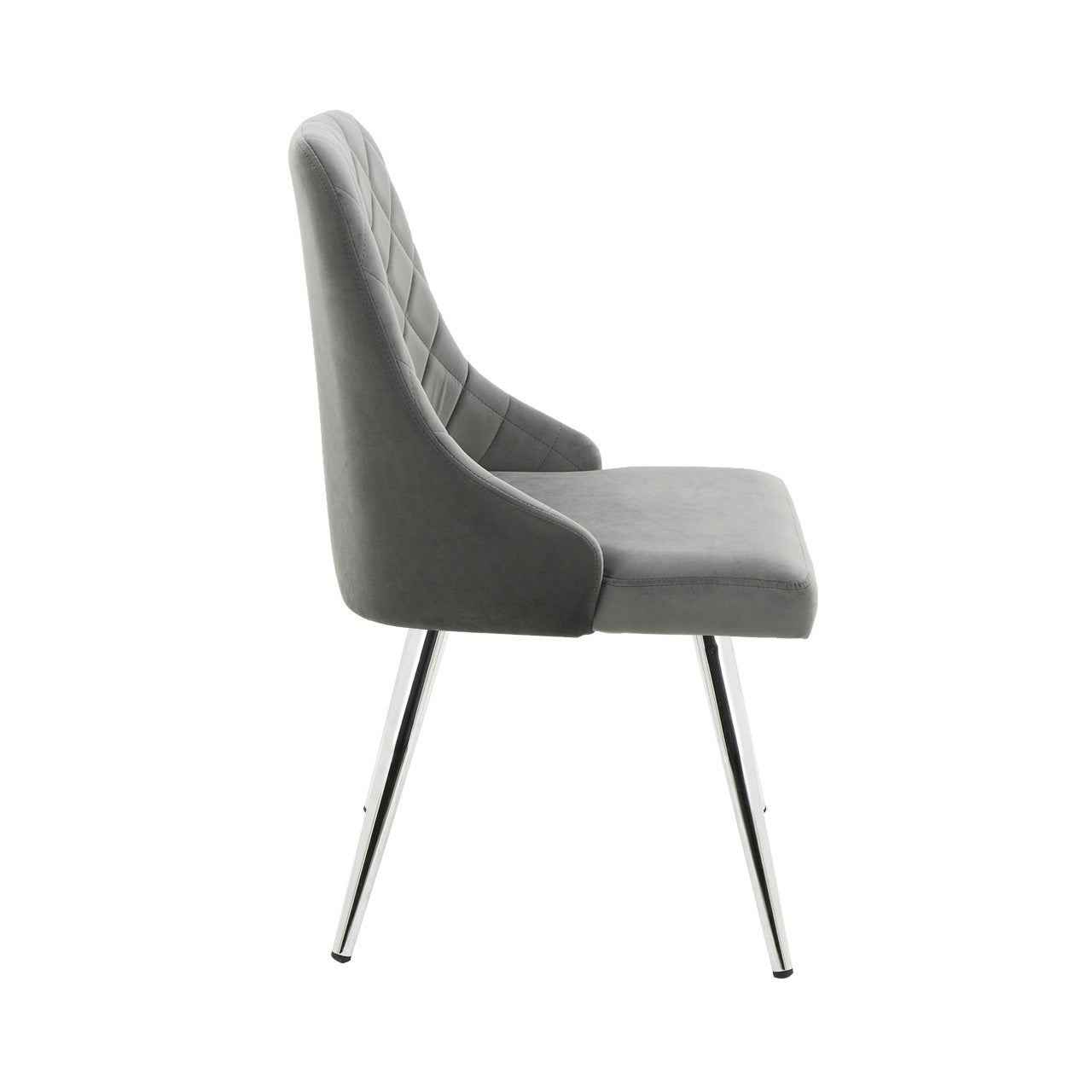 Tiffany Dining Chair Grey Velvet