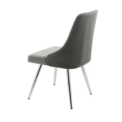 Tiffany Dining Chair Grey Velvet