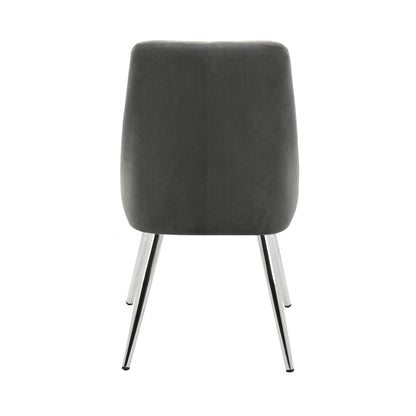 Tiffany Dining Chair Grey Velvet