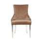 Tufted Back Dining Chair Champagne Steel  Legs - DSP