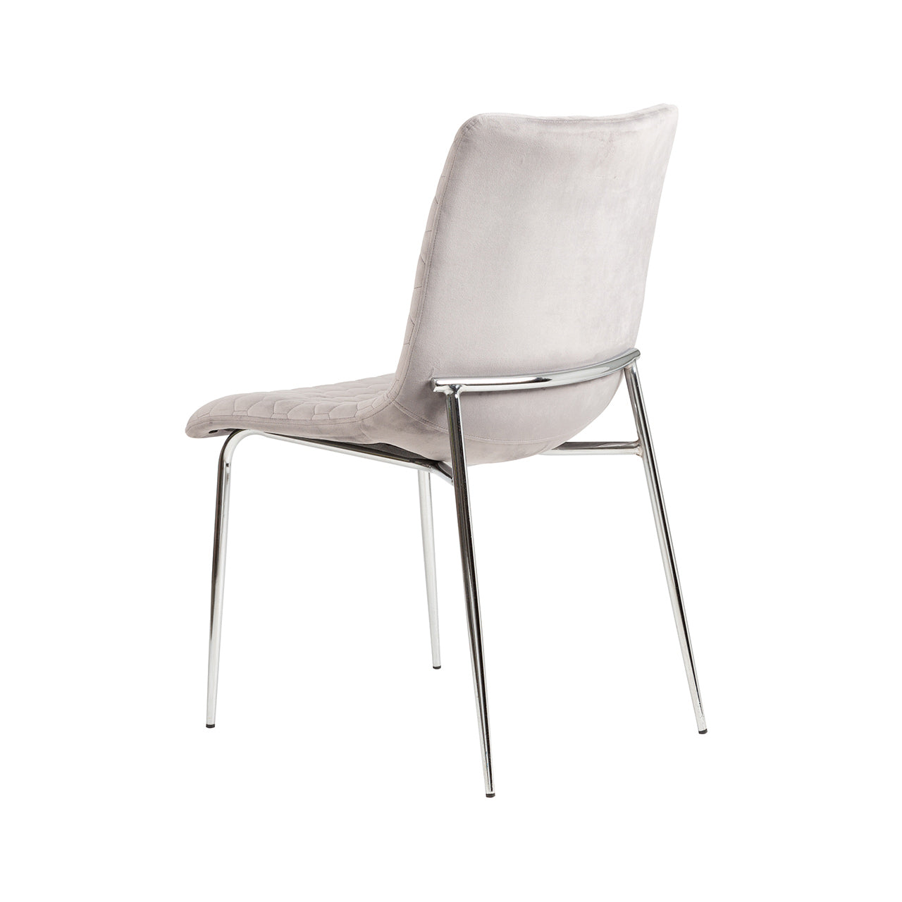 Zula Dining Chair Grey Chrome Legs