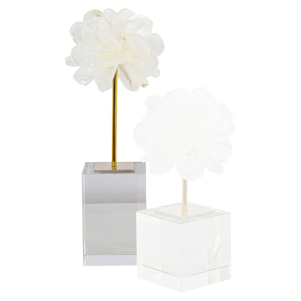 Decorative object Eline white large