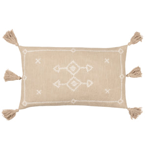 Folis 30x50 Feather Filled Cushion Stone - view 2