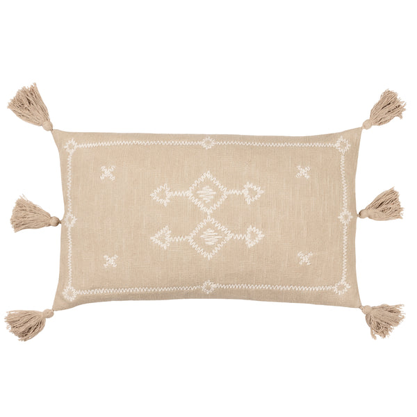 Folis 30x50 Feather Filled Cushion Stone - view 2