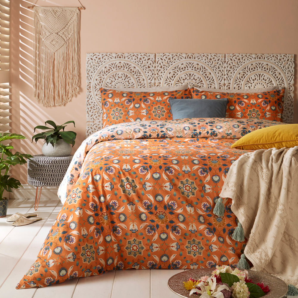 Folk Flora Db D/set Orange