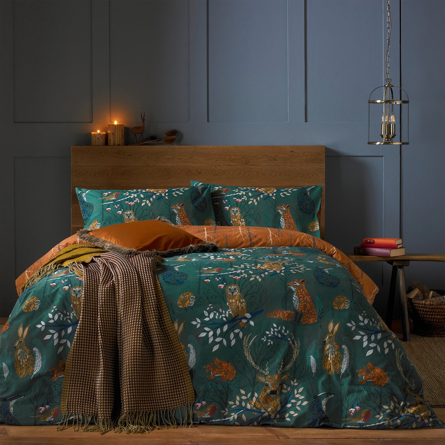 FOREST FAUNA SB DUVET SET EMERAL