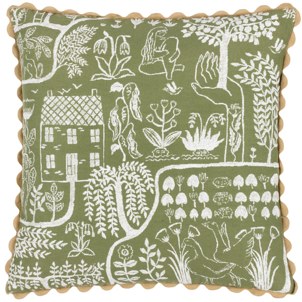 Frida 45x45 Feather Filled Cushion Moss