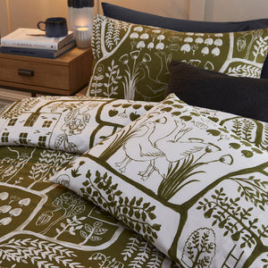 Frida Double Duvet Set Moss - Riva