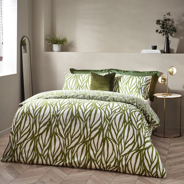 Frond Single Duvet Set Olive - Riva