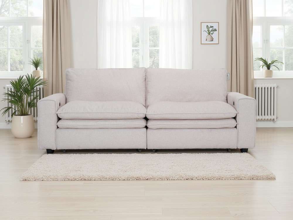 Florence Cloud Beige Electric Sofa - Xshowhome