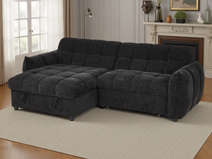 Florida Sofabed Black Universal Corner - Xshowhome