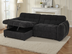 Florida Sofabed Black Universal Corner - Xshowhome