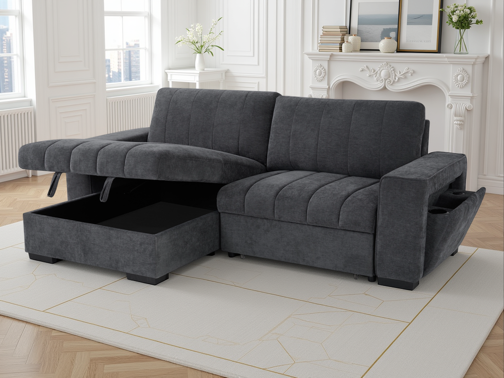 Franklin Sofabed Grey Universal Corner - Xshowhome