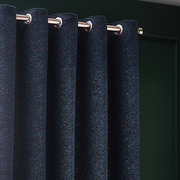 Galaxy 229x137 Eyelet Curtain Navy - view 3