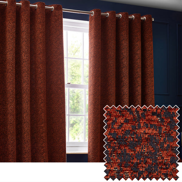 Galaxy 168x229 Eyelet Curtain Copper - lifestyle
