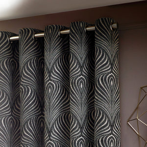 Gatsby 167x228 Eyelet Curtains Black - view 4