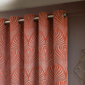 Gatsby 167x182 Eyelet Curtains Terracotta - view 4