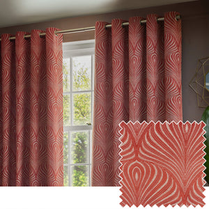 Gatsby 228x182 Eyelet Curtains Terracotta - lifestyle