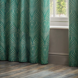 Gatsby 117x137 Eyelet Curtains Emerald - view 3