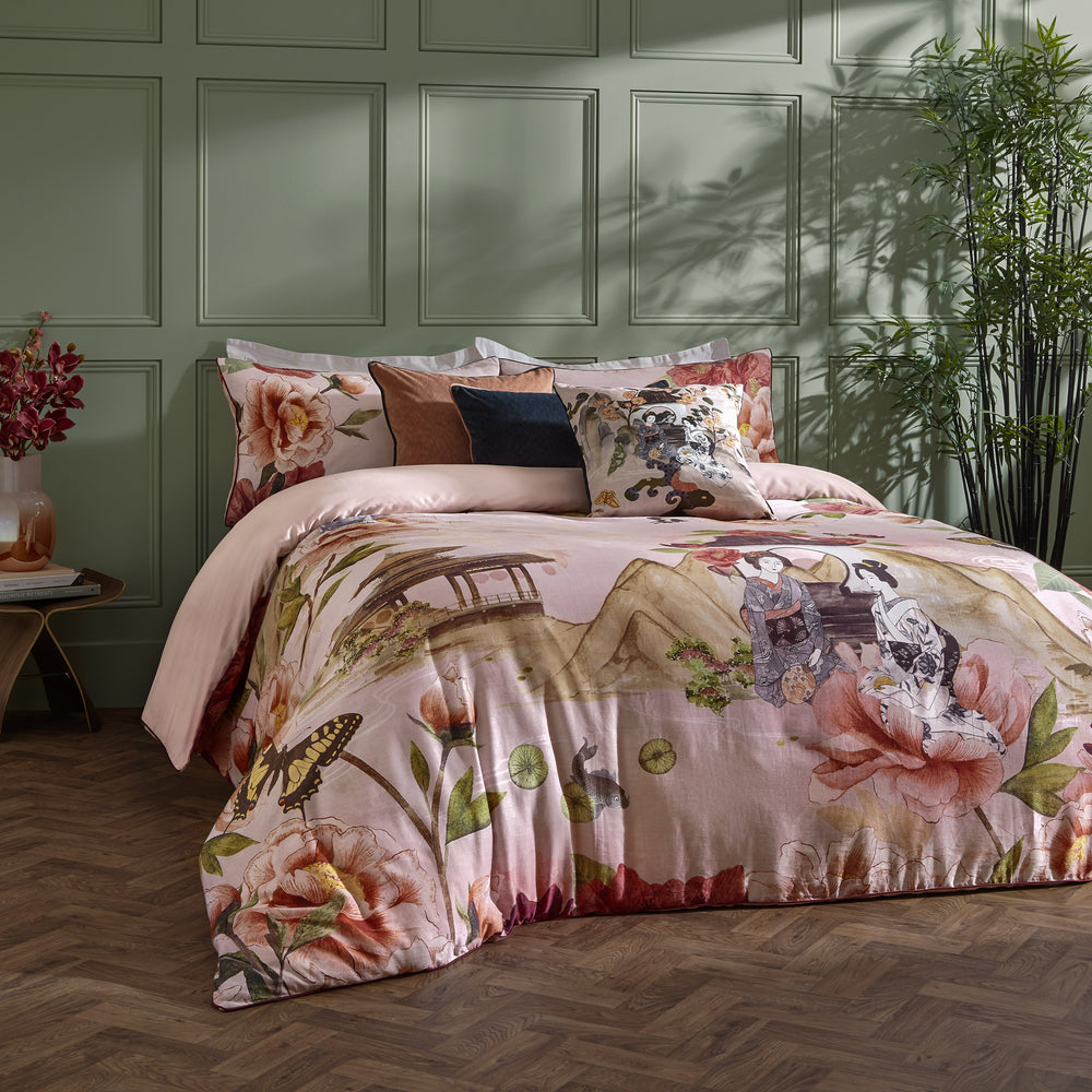 Geisha Double Duvet Set Blush