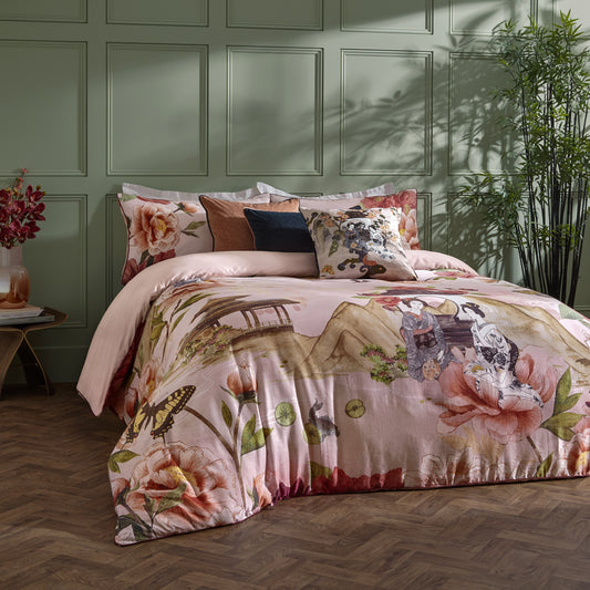 GEISHA SUPER KING DUVET SET BLUSH