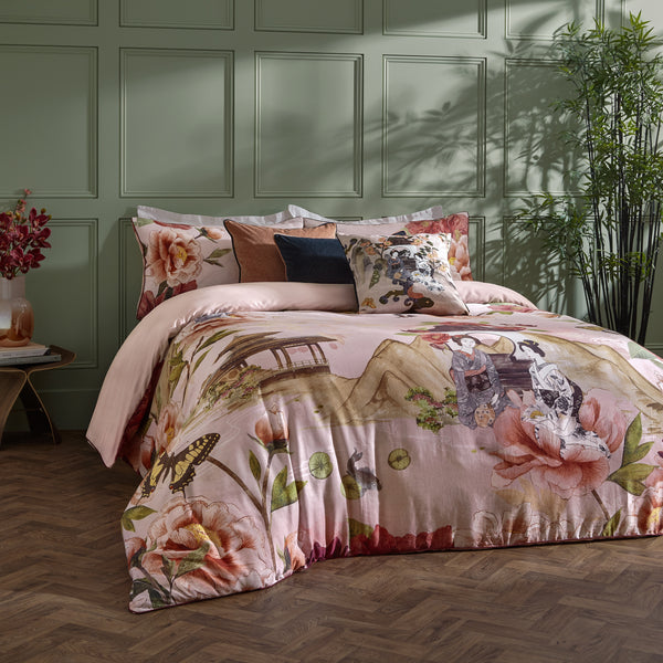 Geisha Super King Duvet Set Blush