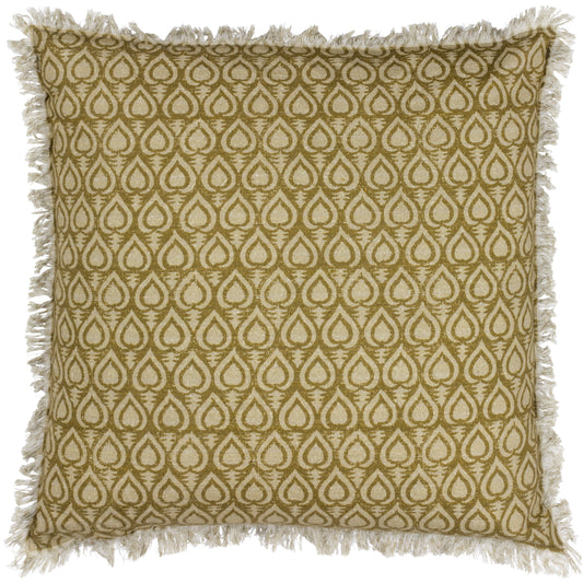 GEORGI 50X50 FEATHER FILLED CUSHION OLIVE