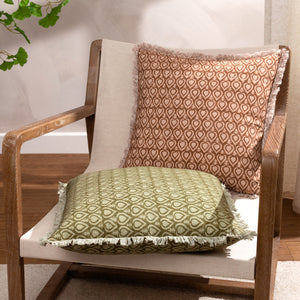 Georgi 50x50 Feather Filled Cushion Olive - view 6