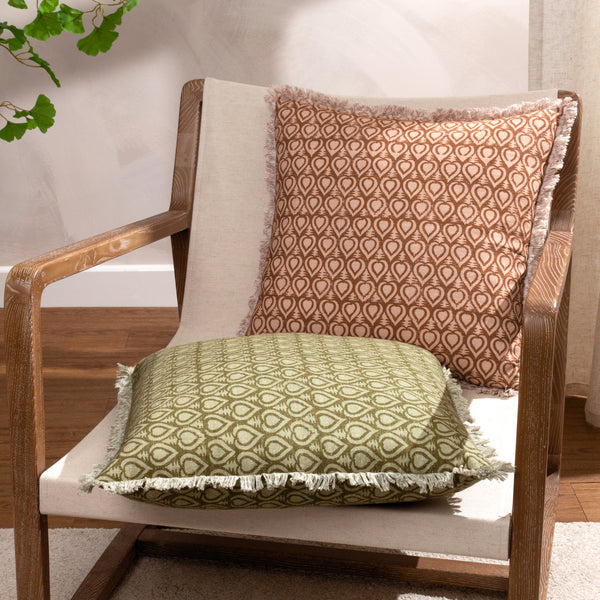 Georgi 50x50 Feather Filled Cushion Olive - view 6