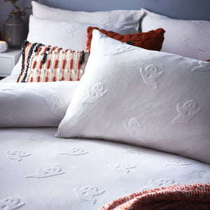 Ghost Tufted Double Duvet Set White - Riva