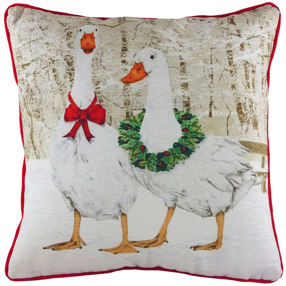 Goosie Velvet Chenille 43x43 Feather Filled Cushion Multi