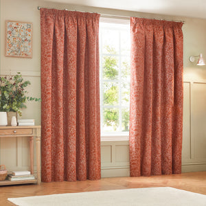 Grantley 167x137 Pencil Pleat Curtains Brick - view 6