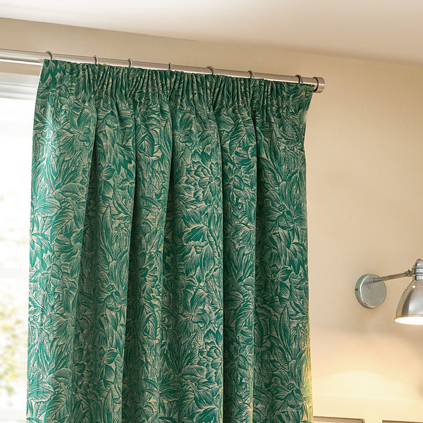 Grantley 167x228 Pencil Pleat Curtains Emerald - view 3
