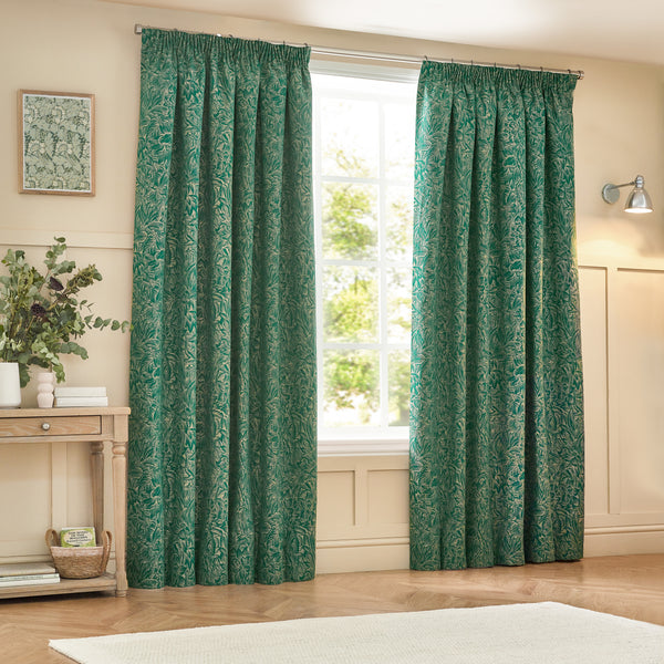 Grantley 167x228 Pencil Pleat Curtains Emerald - view 6