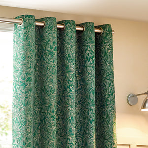 Grantley 117x137 Eyelet Curtains Emerald - view 3