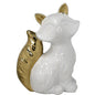 11.5cm Fox Decoration White Gold