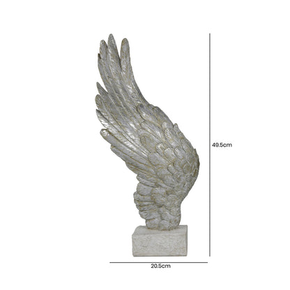 49.5cm Left Angel Wing DŽcor Mother Of Pearl