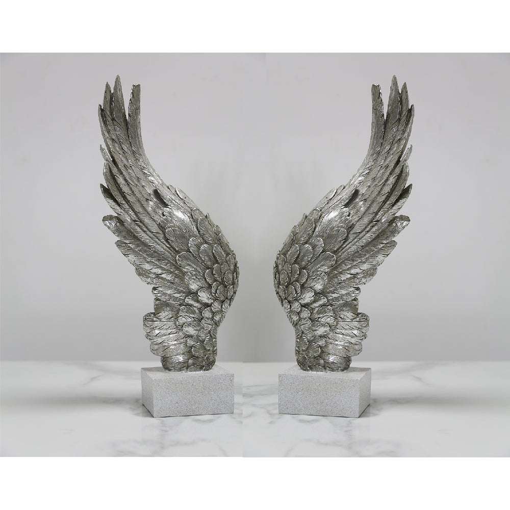 49.5cm Right Angel Wing Džcor Antique Silver