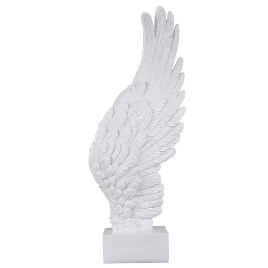 49.5cm Right Angel Wing DŽcor Shiny White