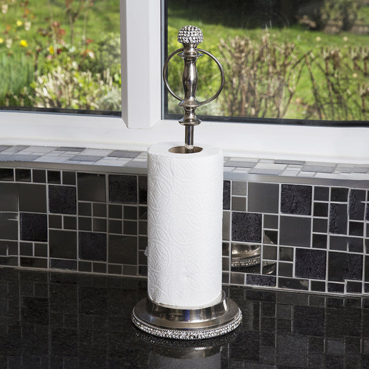 Glitz Kitchen Roll Holder Nickel