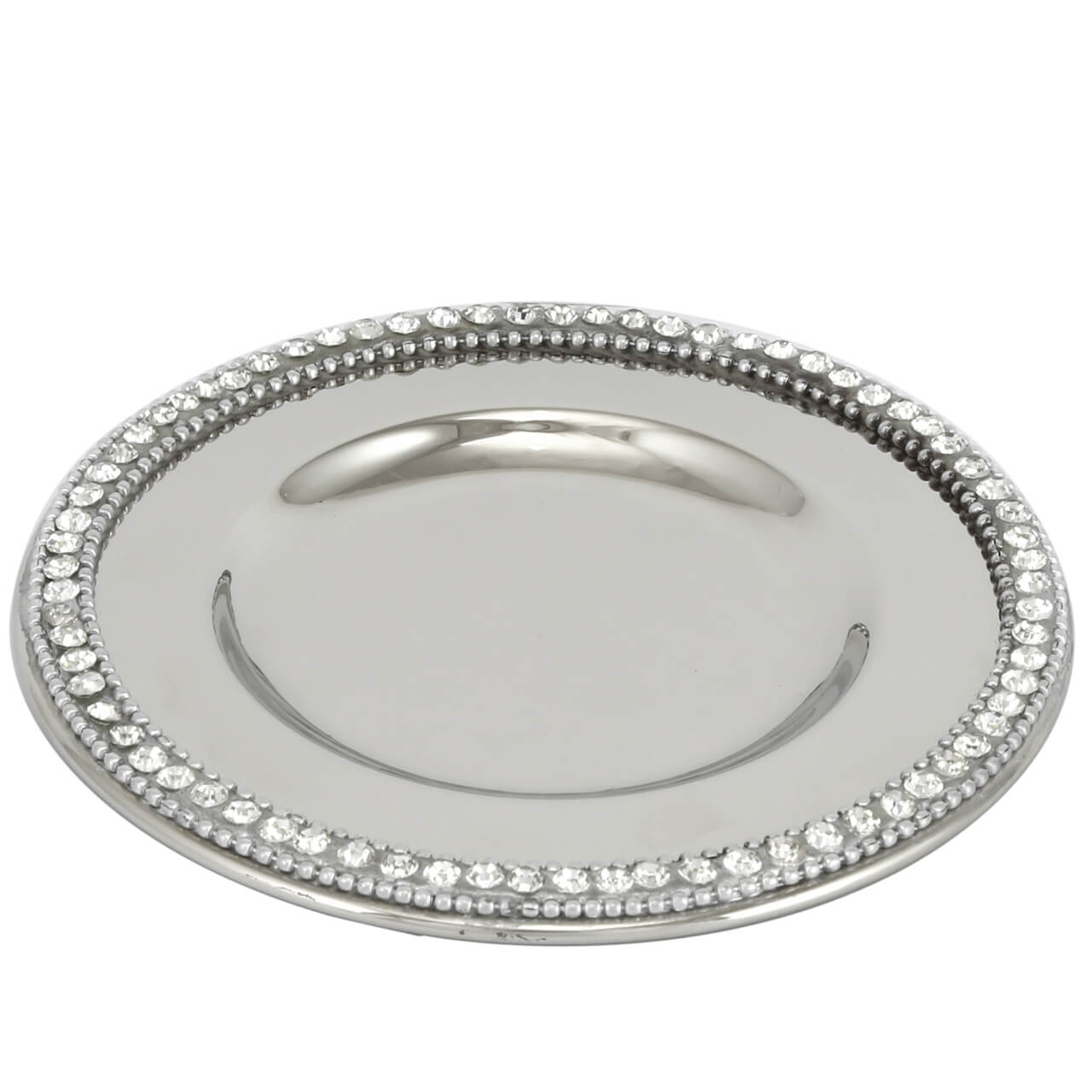 Glitz 13.5cm Coaster Plate Nickel