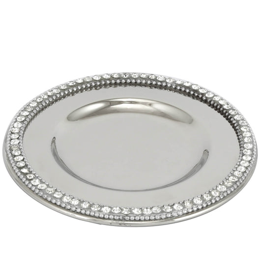 Glitz 13.5cm Coaster Plate Nickel