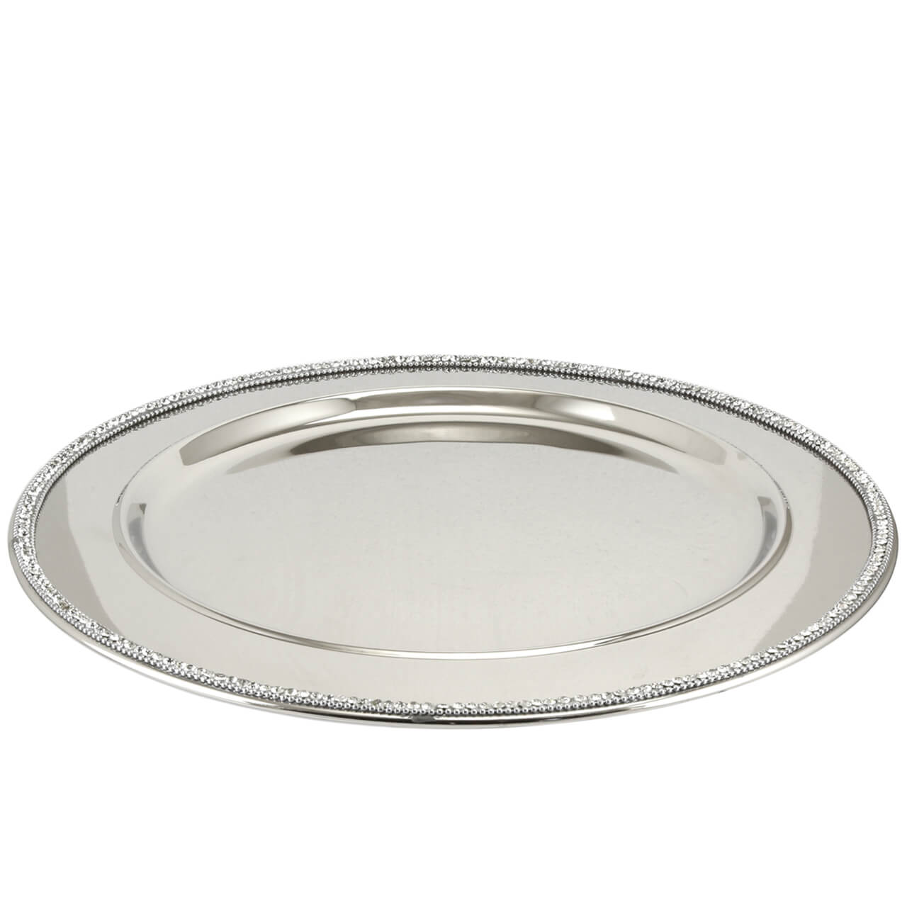Glitz 33cm Charger Plate Nickel