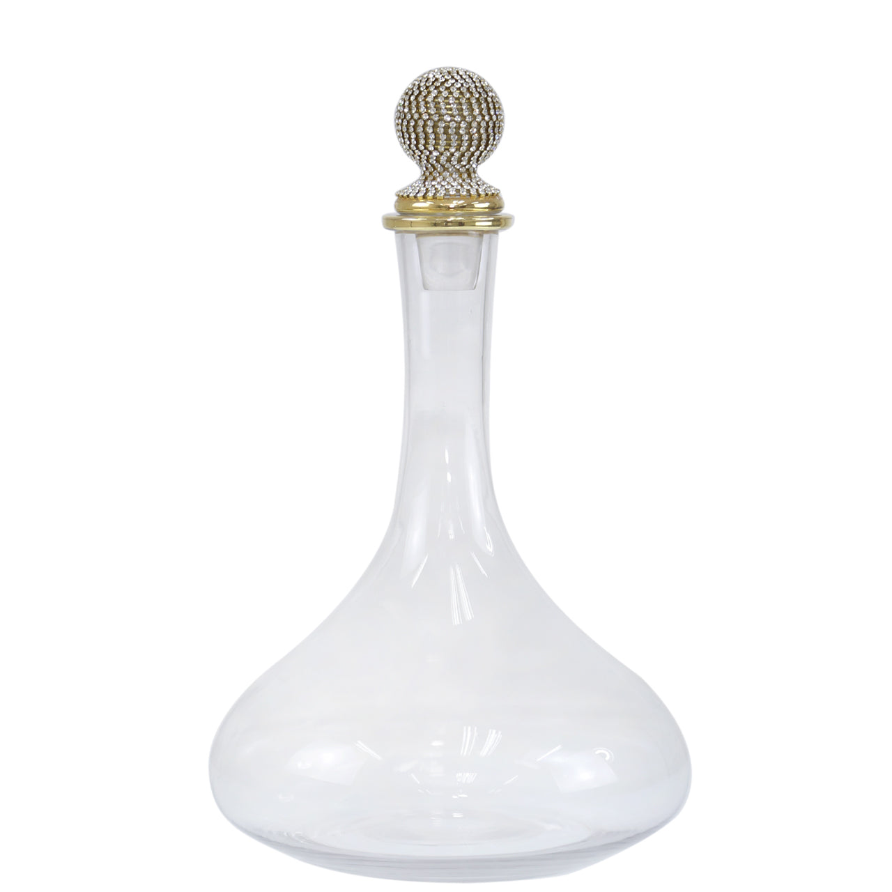 Milano Glass Decanter Gold Diamante Lid