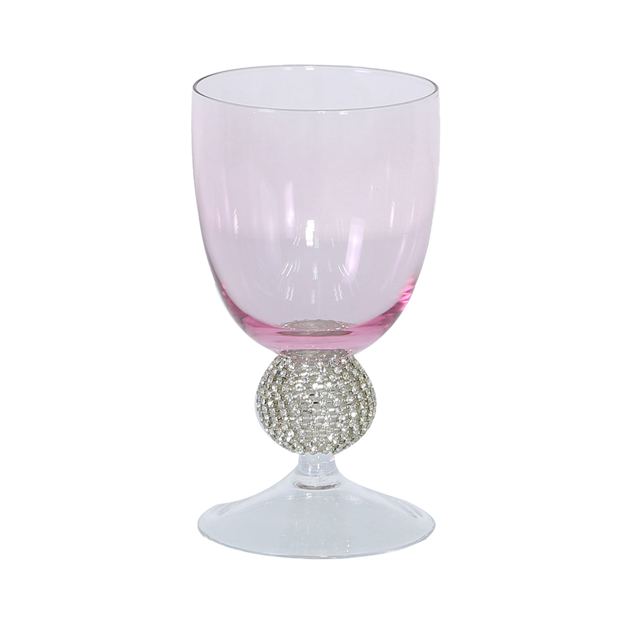 Milano Pink Glass Tumbler Diamante Ball